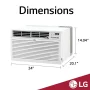 LG - 330 Sq. Ft. 7,800 BTU In Wall Air Conditioner with Remote - White - Image 3