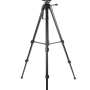 onn. Focus 52-Inch Adjustable Aluminum Tripod with Smartphone Cradle, 3-Way Pan Head, Universal Phone Mount for iPhone & Android, Black - Image 4