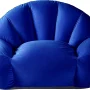 Urban Shop Velvet Plush Bean Bag Sofa Chair for Kids & Adults, Blue, 27" D x 27" W 32" H - Image 2