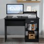 Home Office Computer Desk Workstation Wood Laptop PC Table Drawer Shelf Black - Image 2