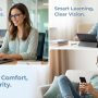 AOSM Blue Light Glasses for Men & Women,Gaming glasses Anti-Glare UV400 Protection,Blue Light Blocking to Relieve Eye Strain - Image 6