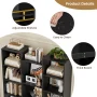 Homfa 21-Cube Bookcase and Bookshelves with Adjustable Shelves, 71.3'' Triple Width Open CD Display Storage Rack, Black - Image 2