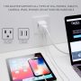 European, Egypt Travel Adapter Plug by Ceptics with Dual USB - Type C - Europe - Usa Input - Light Weight - Perfect for Cell Phones, Chargers, Cameras and More - 2 Pack - Image 3