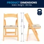 Natural Wood Folding Chair (2-Pack) - Image 3