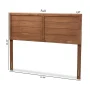 Baxton Studio Seren Mid-Century Modern Walnut Brown Finished Wood King Size Headboard - Image 6