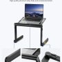 Adjustable Laptop Stand, SUVANE Ergonomic Sit to Stand Laptop Riser & Holder, MacBook Stand, Standing Laptop Stand, Adjustable Height Up to 18", Notebook Stand - 13.8", Black - Image 5