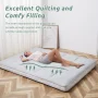 Slsy Futon Mattress 4" Soft and Supportive Twin Mattress Pad with Storage Bag - Gray - Full (80"l x 54"w) - Image 4