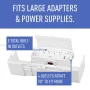 Wiremold CordMate 8-Outlet Cable Management Box with Built-In Surge Protected Power Strip, for Home or Office, White - Image 5