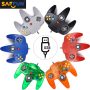 [USB Version] Classic N64 Controller, SAFFUN N64 Wired USB PC Game pad Joystick, N64 Bit USB Wired Game Stick for Windows PC MAC Linux Genesis Raspberry Pi Retropie Emulator [Plug & Play] (Orange) - Image 2