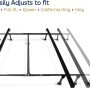 Nestl Adjustable Bed Frame - Universal Full/Queen/King, W Center Support, 5.25” H Under Bed Frame, Black - Image 2