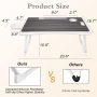 Keggs Laptop Bed Desk Tray, Lap Desk for Bed 4 USB Ports Laptop Stand Bed Lap Table Tray with Foldable Legs Storage Drawer for Home Bed Couch Floor, Gray - Image 4