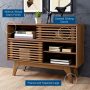 Modway Render Modern Style Particleboard Wood Display Stand in Walnut - Image 6
