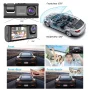 Car Dual Lens Dash Cam HD 1080P Front/Rear/Inside Video Recorder Camera G-Sensor - Image 2