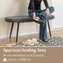 47 Inch Upholstered Entryway Bench with Heavy-duty Metal Frame - Image 6