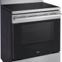 LG - 30-in Wide 6.3 Cu. Ft. Freestanding Electric True Convection Smart Range with 5 Elements, Air Fry and UltraHeat Element - Stainless Steel - Image 2
