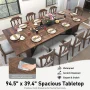 95 inch Large Rectangular Dining Table for 10-12 People, Dining Table with Marble-Color Wood Waterproof Tabletop and Adjustable Leg, 7.9ft Luxurious Family Dinner Table for Office Kitchen Living Room - Image 4