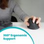 Perixx Perimice-719L, Left Handed Wireless Vertical Mouse, Portable Size for Laptops Computer, 3 Level DPI - Image 5