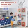 8 Cube Kids Wardrobe Closet with Hanging Section and Doors - Image 5