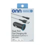 onn 24W Dual USB-A Port Car Charger With 3ft A-Lighting Cable, MFI Certified, Black - Compatible with iPhone 14/13/12/11/X/XR/XS/8/7/6/5, iPad, Airpods and more - Image 6