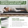 ABORON Futon Mattress Queen Size 4" Thick Japanese Floor Mattress Folding Guest Mattress Protable Roll up Mattress Soft Memory Foam Tatami Mat Sleeping Pad for Bedroom Camping Tent - Image 4