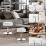 Adjustable 360° Swivel Storage Vanity Stool with Removable Tray - Image 2