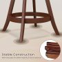 Set of 2 24/30 Inch Swivel Bar Stools with Footrest - Image 6