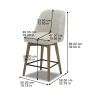 Better Homes & Gardens Springwood Swivel Barstool, Light Honey, Set of 2 - Image 6