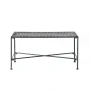 Petra Black Rectangle Metal Outdoor Patio Coffee Table - Image 1