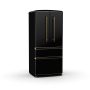 Forno Appliances - 33 in. Wide Luigi 18 Cu. Ft. Counter-Depth French Door Refrigerator with Antique Brass Handles - Black - Image 4