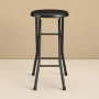Mainstays Folding Vinyl Padded Counter Stool, Black - Image 2