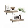Tanna 1.65 in. Tall Natural Wood Floating Bookcase (Set of 2) - Image 2
