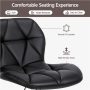 4pcs Adjustable Bar Stools PU Leather Swivel Office Chair with Backrest Black - Image 6