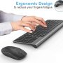 JOYACCESS Wireless Keyboard and Mouse,2.4G Ergonomic and Slim Wireless Computer Keyboard Mouse Designed for Windows, PC, Laptop,Tablet - Black Grey - Image 6