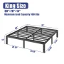 COMASACH 14 inch King Bed Frame, Easy Assembly, No Box Spring Needed, Heavy Duty Metal Platform King Size, Noise Free, Black - Image 3