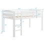 Wooden Twin Low Loft Bunk Bed with Guard Rail and Ladder - Image 4