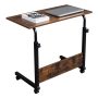 Rolling Adjustable Height Computer Desk Home PC Laptop Table Sofa Bed Side Table - Image 3