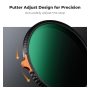 K&F Concept 72mm Putter Variable ND Filter ND2-ND400 (1-9 Stops) 28 Multi-Layer Coatings Import AGC Glass Adjustable Neutral Density Filter for Camera Lens (Nano-X Series) - Image 5