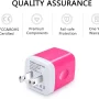 USB Charger Block,Phone Charger Adapter,AILKIN 3Pack 2.1Amp Dual Port Fast Charge Wall Charger Plug Brick Cube Base Charging Block,Rose Gold - Image 5