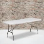 Elon 72 in. L Rectangle Granite White Plastic Top Folding Utility Tables - Image 4
