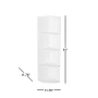 Durable 4-Tier Corner Bookshelf, Perfect for Office Space, Living Room, Shelves for Bedroom and Library Shelving, White - Image 2