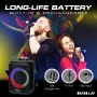 Risebass Portable Karaoke Machine with 2 Wireless Microphones - Bluetooth Rechargeable Speaker with USB/SD/TF Card Support, AUX-in, Voice Record, Tripod Screw Mount and Phone Slot - Image 4
