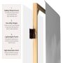 6 ft. Gray 3-Panel Room Divider - Image 4