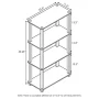 Furinno Turn-S-Tube 4-Tier Multipurpose Shelf Display Rack with Square Tube, Americano/Black - Image 5