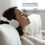 SoundPlay Foldable Wireless Headphones, Bluetooth Over-Ear Headset with Built-in Mic, White - Image 3