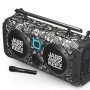 Bumpboxx Bluetooth Boombox Flare8 Blue | Retro Boombox with Bluetooth Speaker | Rechargeable Bluetooth Speaker - Image 1