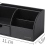 Vlando Office Supplies Desk Organizer Caddy,Back to School Supplies for Desk Caddy, Desktop Hanging File Letter Document Storage Holder with Drawer Organizer Section for Office Home 2 Pack Beige - Image 4