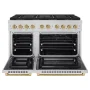 ZLINE - 48 in. Wide 8 Burner Autograph Paramount Dual Fuel Freestanding Range with DuoPro Cooktop and Bronze Accents - Stainless Steel - Image 2