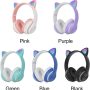 Cat Ear Wireless Gaming Headset Clear Sound 3D Stereo LED Light Up Bluetooth 5.0(Purple) - Image 2