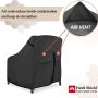 Porch Shield Patio Chair Covers -Waterproof Outdoor Lounge Deep Seat Lawn Chair Cover 2 Pack - 30W x 33D x 34H inch, Black - Image 5