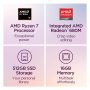 Lenovo - IdeaPad Slim 3 15.3" 2k Touchscreen Laptop - AMD Ryzen 7 170 2025 - 16GB Memory - 512GB SSD - Luna Grey - Image 2